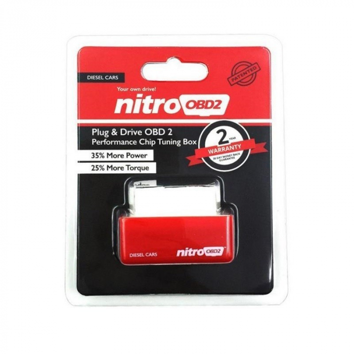 Chip tuning box nitro OBD2, creste cu 35% performanta masinii diesel - Rosu [5]