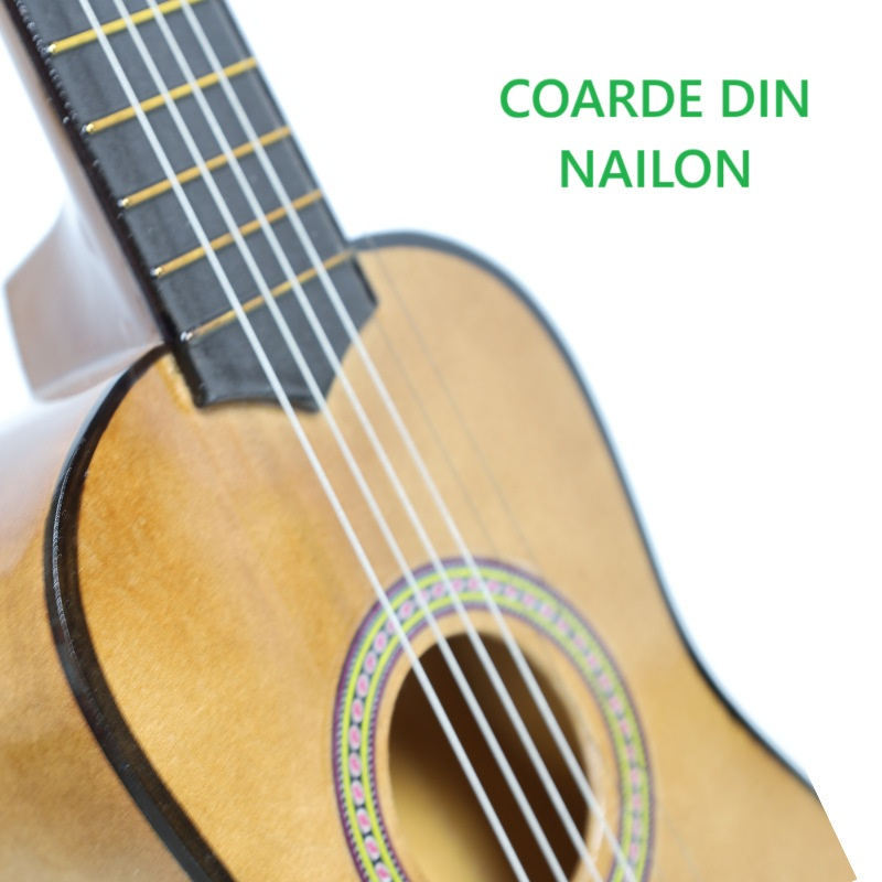 Chitara pentru copii caramiziu, 53.4 x 17.5 x 5.8 cm, din lemn, 6 corzi din nailon [3]