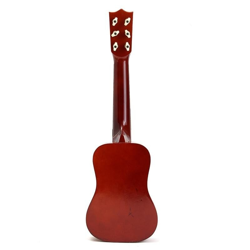Chitara pentru copii caramiziu, 53.4 x 17.5 x 5.8 cm, din lemn, 6 corzi din nailon [7]