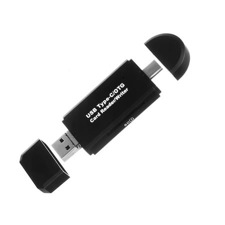 Cititor de card, SD si micro SD (TF), 5 in 1, USB, MicroUSB, Type-C, Multifunctional, Compatibilitate universala, Negru [2]