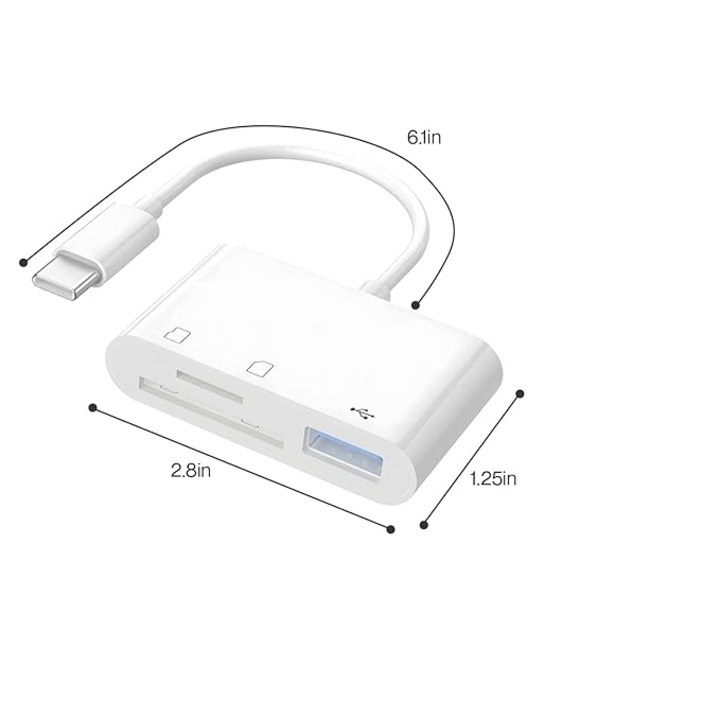 Cititor de carduri 4in1, SD cu USB C, adaptor SD MicroSD USB - Negru [5]