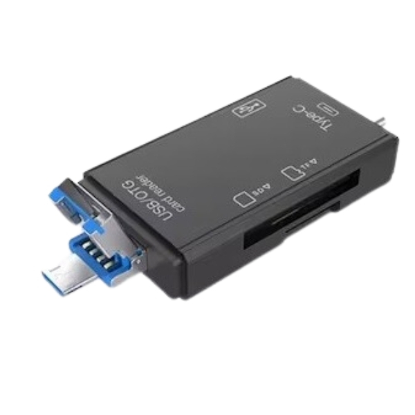 Cititor de carduri de memorie universal 5in1,  Plastic, 128 GB - Negru [3]