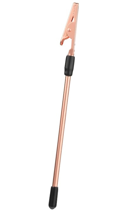 Clema pentru fixare bijuterii, bratari, incuietori, metalica, maner antiderapant, 15.5 cm, roz [2]