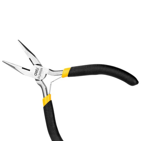 Cleste multifunctional, otel carbon, varf lung, maner ergonomic, 125 mm, negru [2]