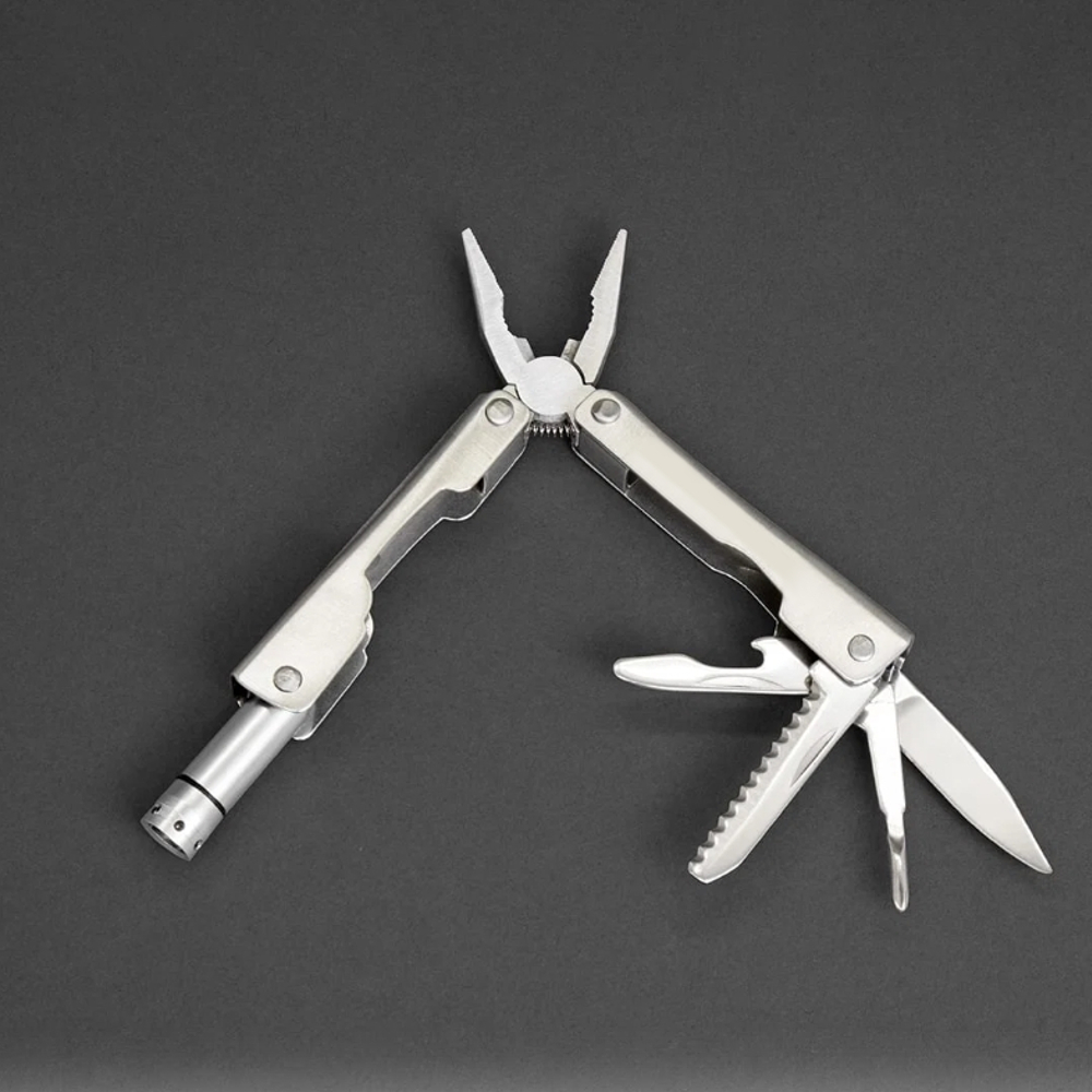 Cleste multifunctional pliabil din inox cu 6 functii, compact, cu inel pentru chei, 10.5 cm deschis [2]