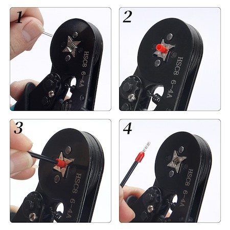 Cleste pentru sertizare, patru falci, 0.25 – 10 mm2 [5]
