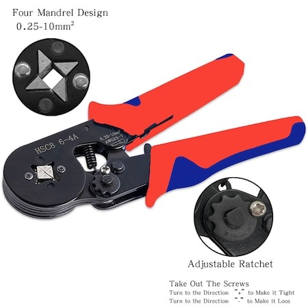 Cleste pentru sertizare, patru falci, 0.25 – 10 mm2 [3]