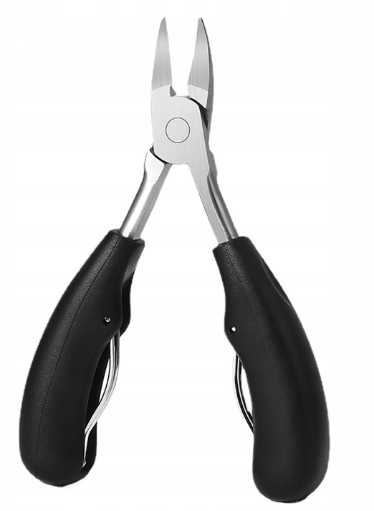 Cleste pentru taierea unghiilor, otel inoxidabil, acces precis zone dificile, pentru colturi unghii incarnate, cu saculet protectie negru [2]