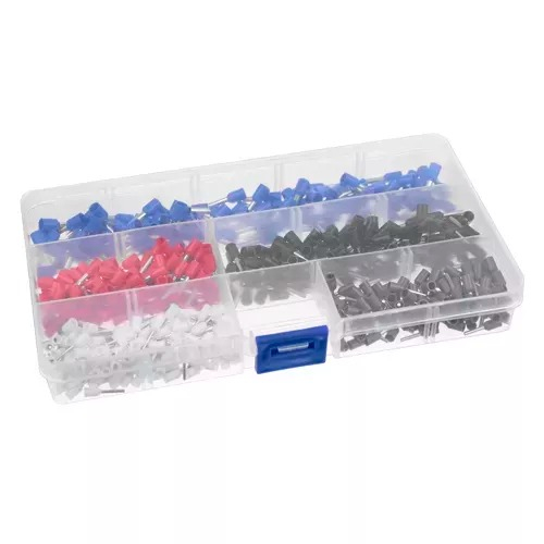 Cleste sertizare + 500 de bucati terminale pentru conductori 0.25 - 10 mm2, gri/portocaliu [8]
