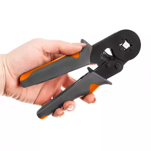 Cleste sertizare + 500 de bucati terminale pentru conductori 0.25 - 10 mm2, gri/portocaliu [3]