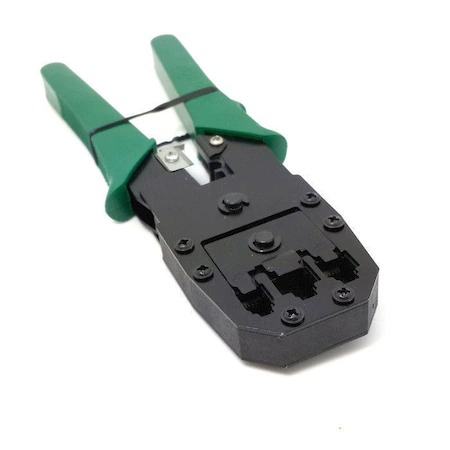 Set cleste de sertizare cablu de retea, mufe LAN RJ45 RJ12 RJ11 cu cutit de taiere inclus [4]