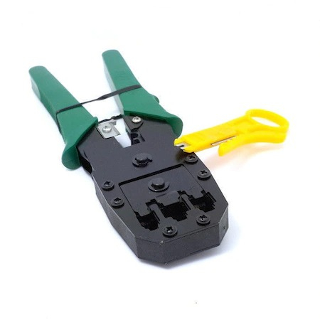 Set cleste de sertizare cablu de retea, mufe LAN RJ45 RJ12 RJ11 cu cutit de taiere inclus [6]