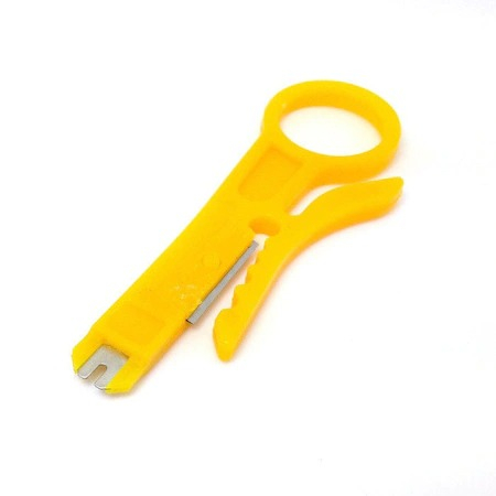 Set cleste de sertizare cablu de retea, mufe LAN RJ45 RJ12 RJ11 cu cutit de taiere inclus [3]