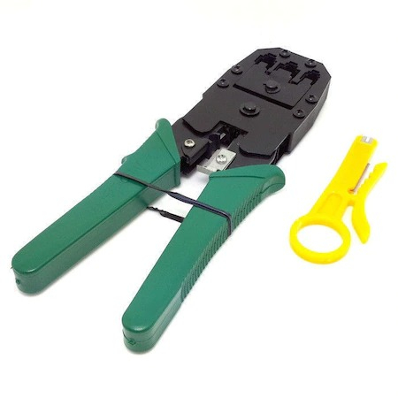 Set 2 clesti de sertizare cablu de retea, mufe LAN RJ45 RJ12 RJ11 cu cutite de taiere incluse [2]