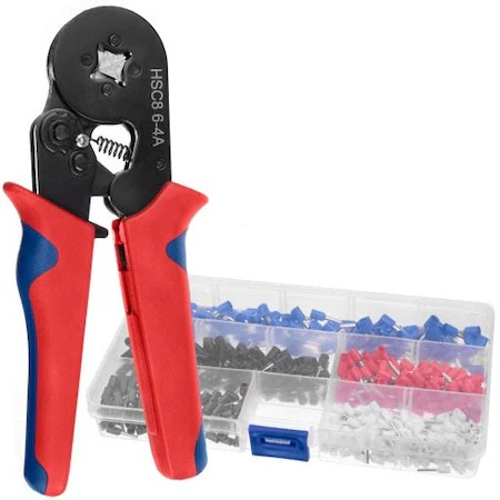 Set cleste pentru sertizare, patru falci, 500 buc terminale conductori cu auto-reglare, 0.25 – 10 mm2 [6]