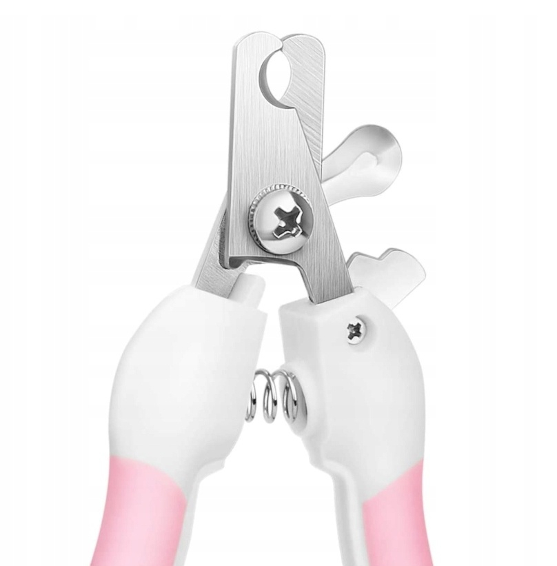 Cleste unghii pentru pisici si caini, cu pila inclusa, maner ergonomic antiderapant, lame inox, 14 x 1.5 cm, roz [4]
