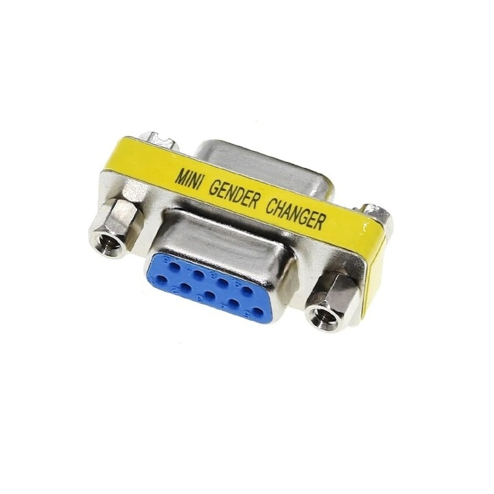 Conector gender-changer, RS232 D-SUB 9P, mama, mama - Multicolor