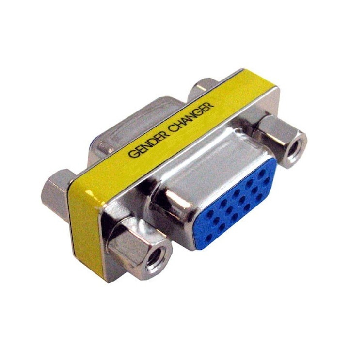 Conector gender-changer, RS232 D-SUB 9P, Multicolor