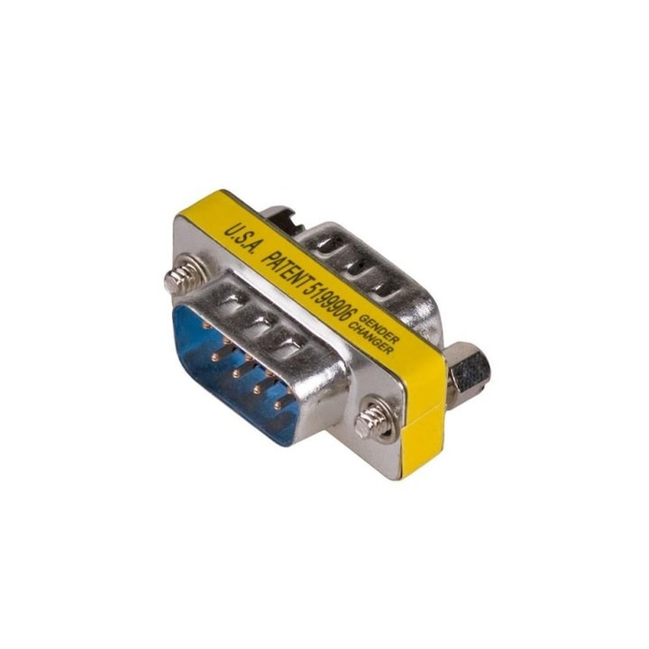 Conector gender-changer, RS232 D-SUB 9P, tata, tata - Multicolor