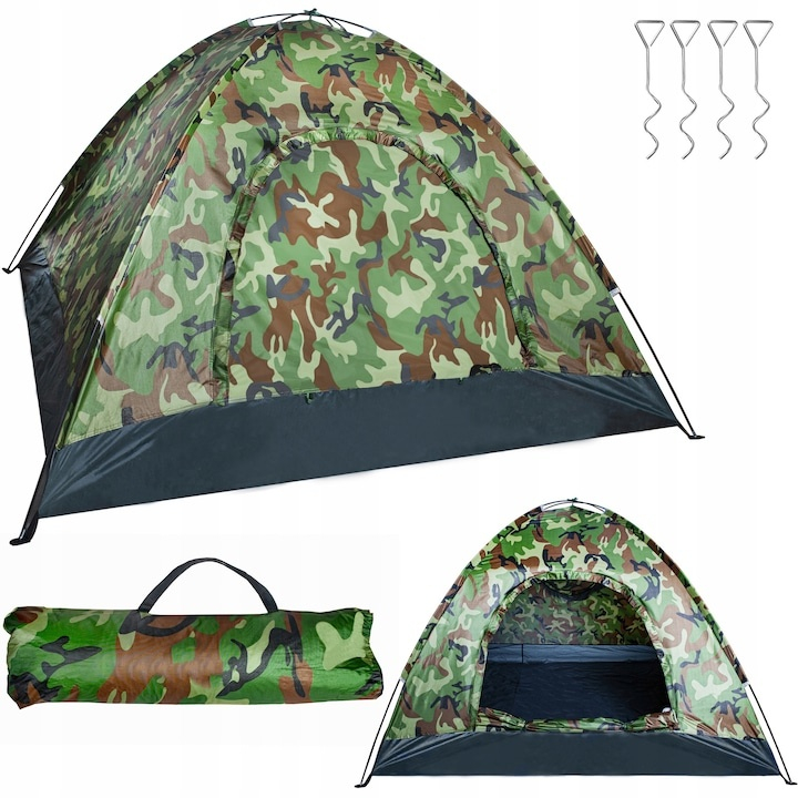 Cort camping 2–4 persoane – modele multiple, 1 camera, impermeabile, cu plasa de tantari, pentru camping, drumetii si activitati outdoor [8]