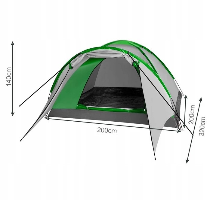 Cort camping 2–4 persoane – modele multiple, 1 camera, impermeabile, cu plasa de tantari, pentru camping, drumetii si activitati outdoor [5]