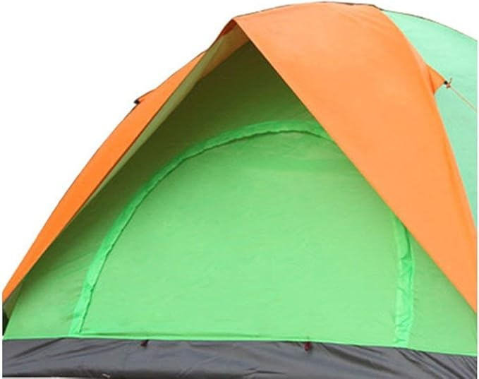 Cort camping, 2 persoane, impermeabil, protectie UV, rezistent la vant, 200 x 150 x 110 cm, husa inclusa, portocaliu/verde [5]