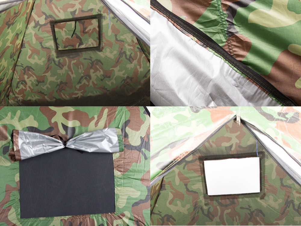 Cort camping pentru 4 persoane, 200 x 200 x 130 cm, cu husa, impermeabil, model camuflaj [10]