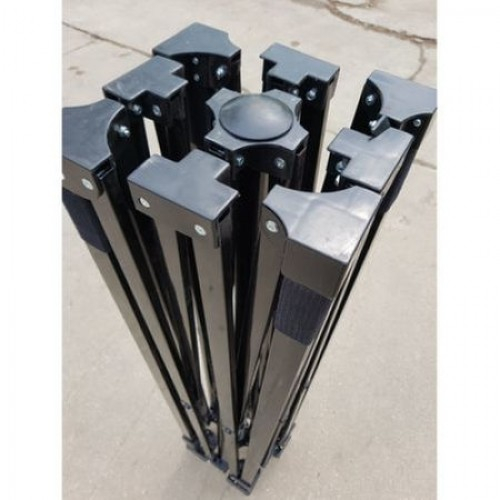 Cort Pavilion 3x3m Rosu Pliabil Cadru Metal pentru Curte, Gradina, Evenimente [7]