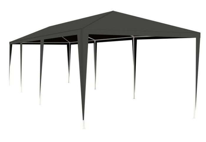 Cort pavilion de gradina,curte,evenimente 3x9m cu 8 pereti laterali cu ferestre - Gri [4]