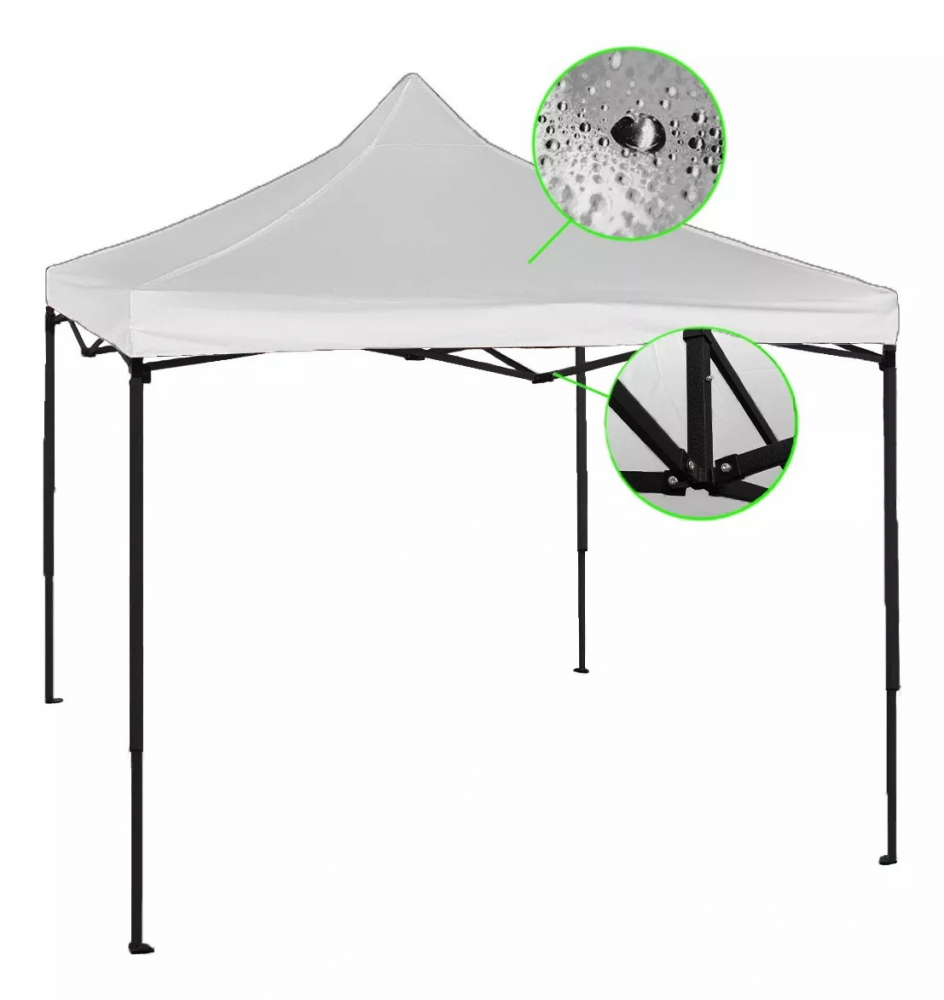 Cort pavilion pliabil de gradina,curte,evenimete 3x3m- Alb [3]