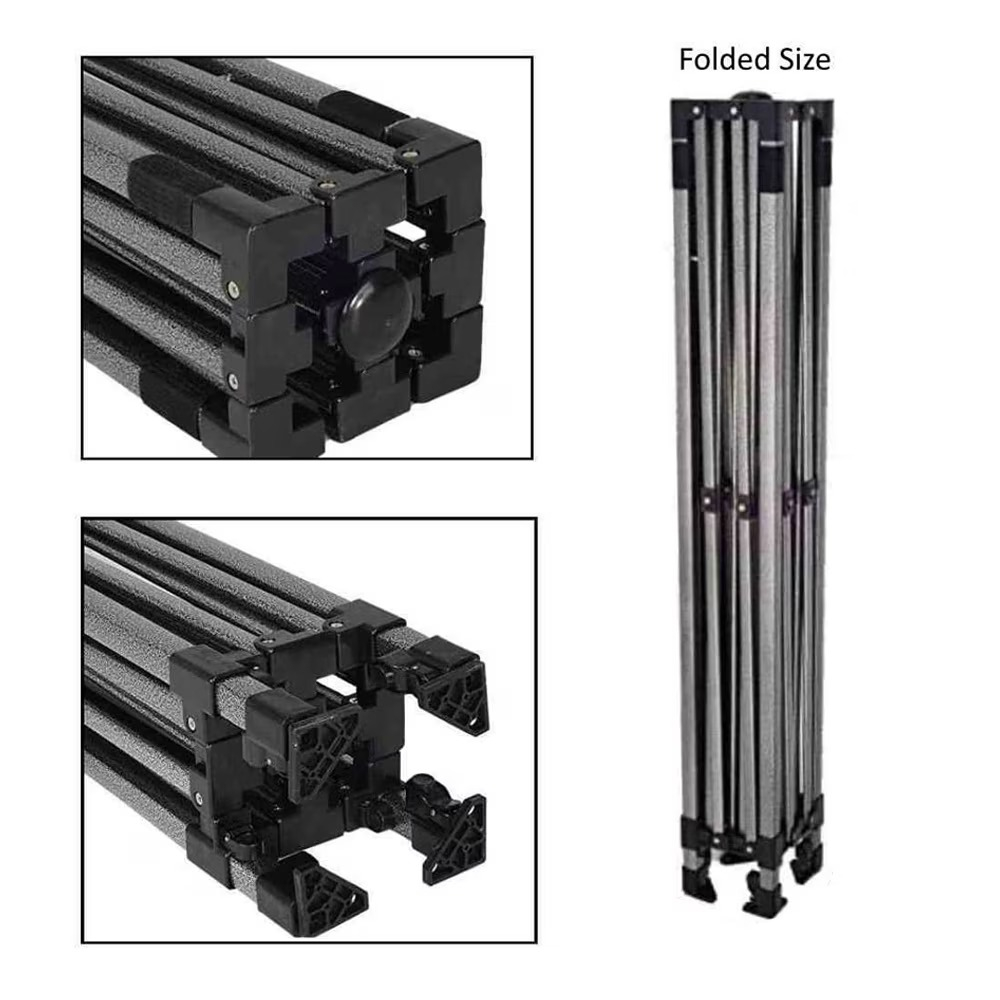 Cort pliabil evenimente 2x3 m, structura metalica solida, prelata Oxford 700D impermeabila, protectie UV, picioare telescopice, deschidere tip armonica, pentru gradina, terasa si exterior [5]