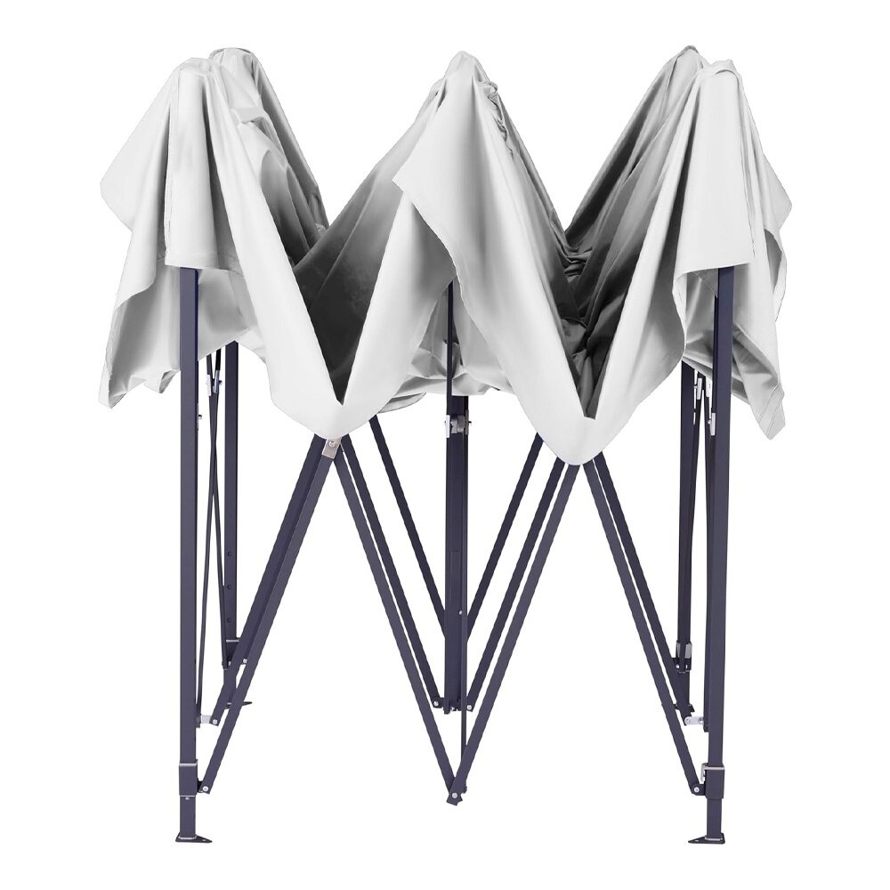 Cort pliabil evenimente 3x6 m, alb, structura metalica solida, prelata impermeabila Oxford 700D, protectie UV, picioare telescopice, deschidere tip armonica, pentru gradina, terasa si exterior [5]