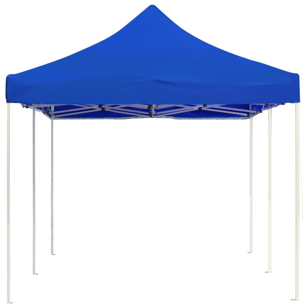 Cort tip pavilion, 3x6 m, perete lateral de 12 m, pliabil, poliester impermeabil, albastru [4]