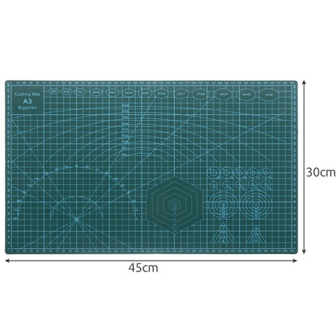 Covoras de taiere verde A3 45 x 30 cm, auto-reparator, fata-verso, 3 straturi, antiderapant, pentru modelism, craft si proiecte DIY [5]