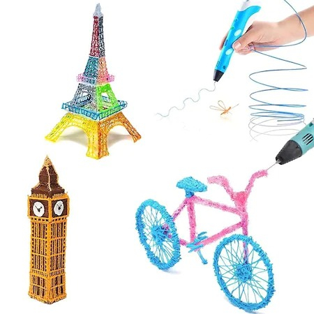 Creion 3D pentru realizare obiectelor in spatiu 3D cu filament inclus - Violet [4]