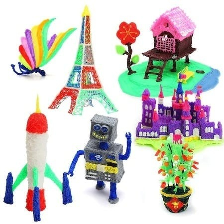 Creion 3D pentru realizare obiectelor in spatiu 3D cu 155 m filament inclus - Albastru [6]