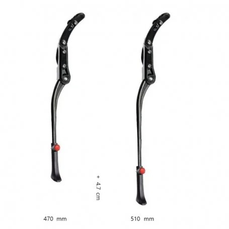 Cric pentru bicicleta, reglabil, 47-51 cm, aluminiu, negru [4]