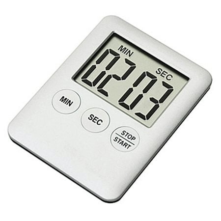 Cronometru de bucatarie, ecran LCD, plastic, magnetic, 7x5x1 cm, alb [1]