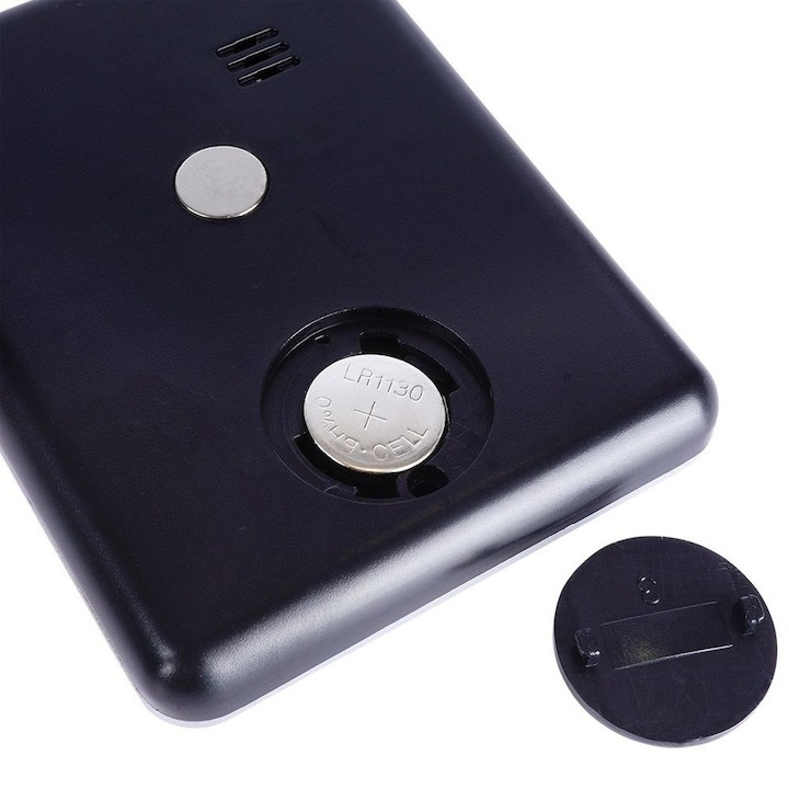 Cronometru de bucatarie, ecran LCD, plastic, magnetic, 7x5x1 cm, alb [2]