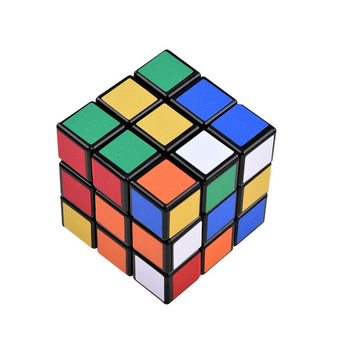 Cub magic Speed Cube 3x3, 6 x 6 x 6 cm, joc de inteligenta profesional, ABS, multicolor, pentru copii si adulti, +6 ani [6]