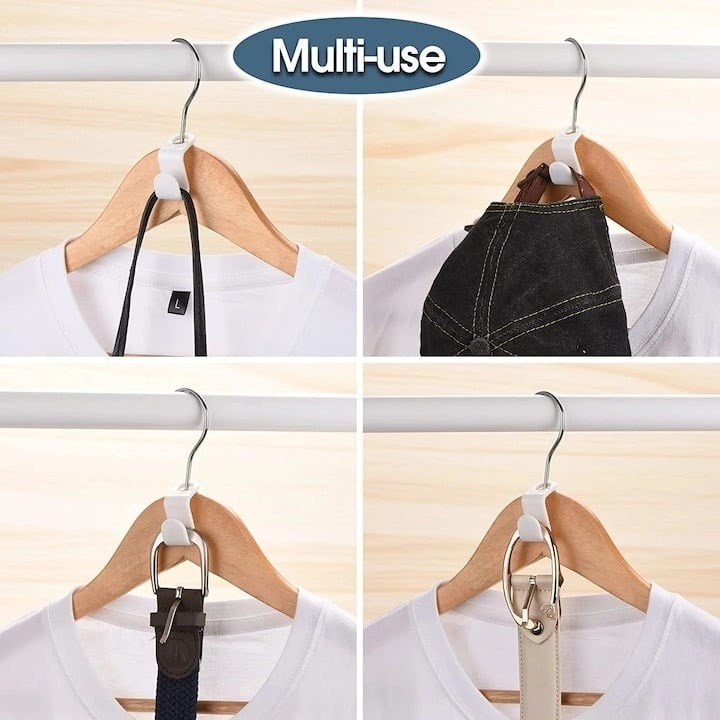 Cuier pentru haine, accesoriu umeras, plastic, 5 x 2 cm, negru [2]