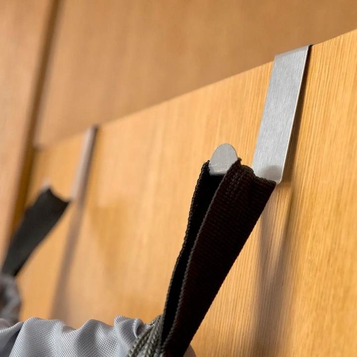 Cuier pentru usa, inox, 9 cm, argintiu [4]