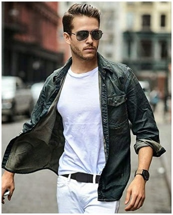 Curea barbati din nylon ajustabila, design fara gauri, catarama din plastic rezistent, 120 cm, maro – confort, simplitate si rezistenta zilnica [5]