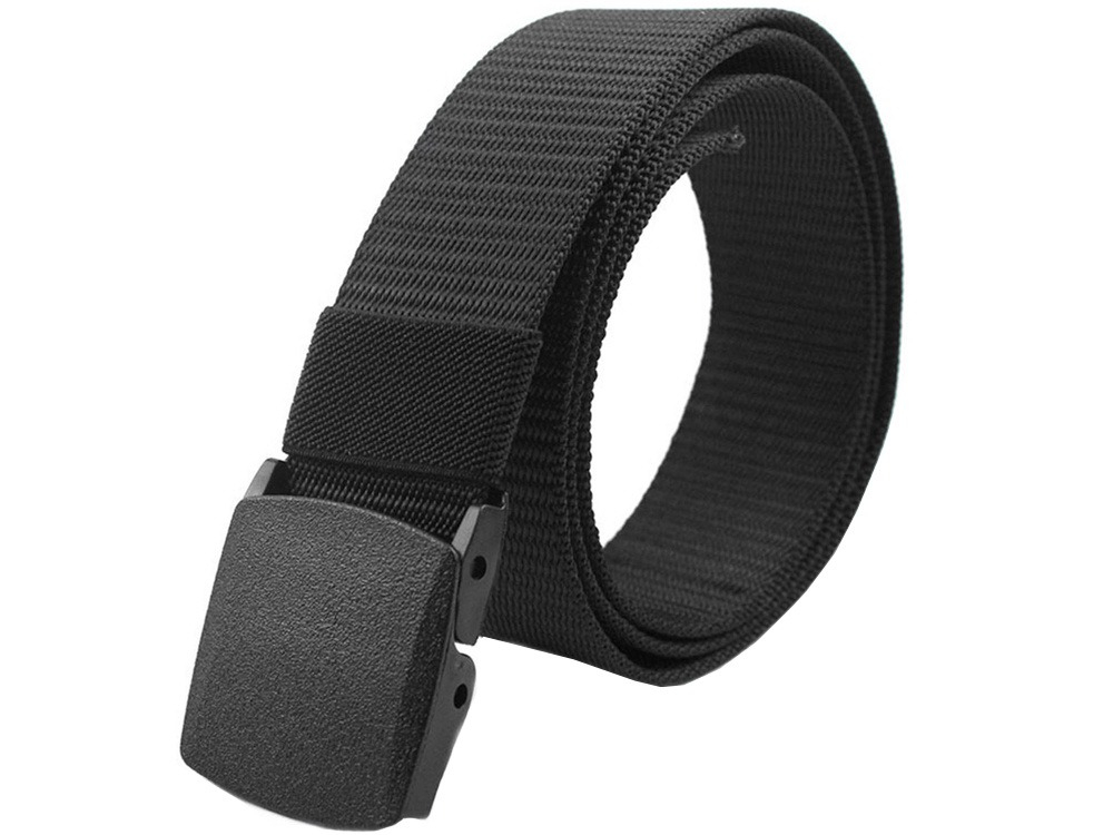 Curea pentru barbati, poliester, 120 x 3.8 cm, lungime reglabila, negru [9]