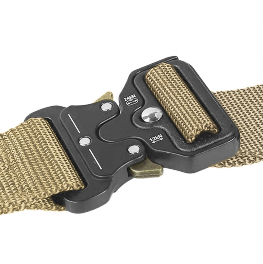 Curea tactica de teren pentru barbati, din Nailon, 125cm, Bej [4]