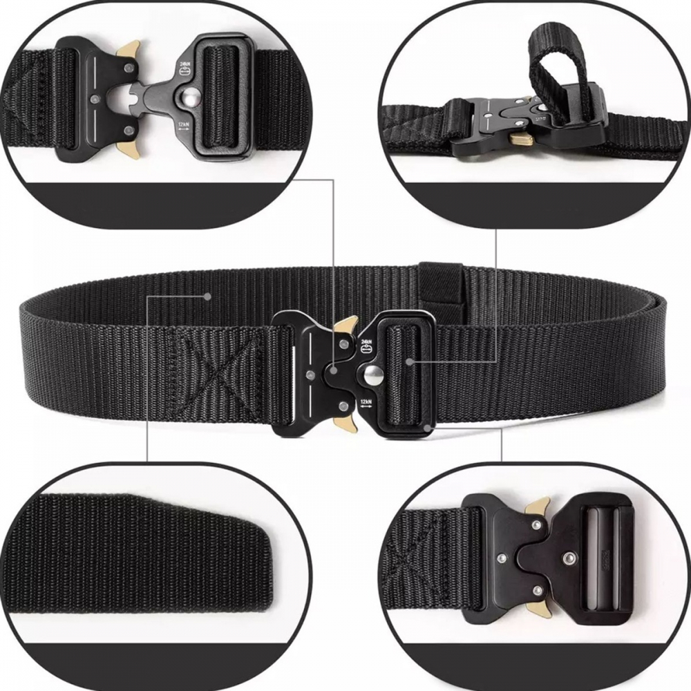 Curea tactica de teren pentru barbati, din Nailon, 125cm, Bej [3]