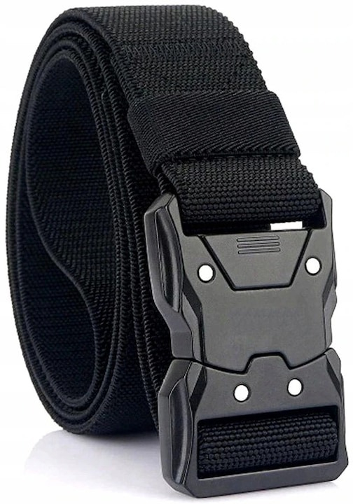 Curea tactica, reglabila, textil/metal, negru [9]