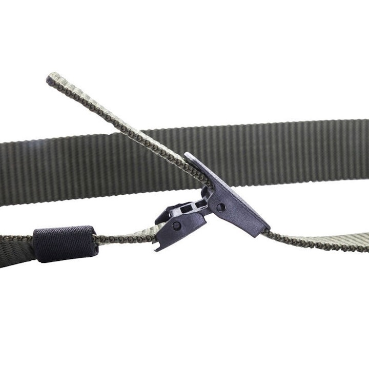 Curea tactica, tip militar, textila, cu catarama din plastic, lungime 105 cm, verde [5]