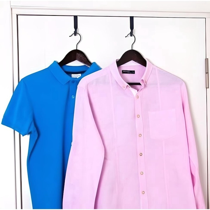 Cuier de plastic pentru usa, universal, negru, plastic, 2.2 x 1 x 5 cm [5]