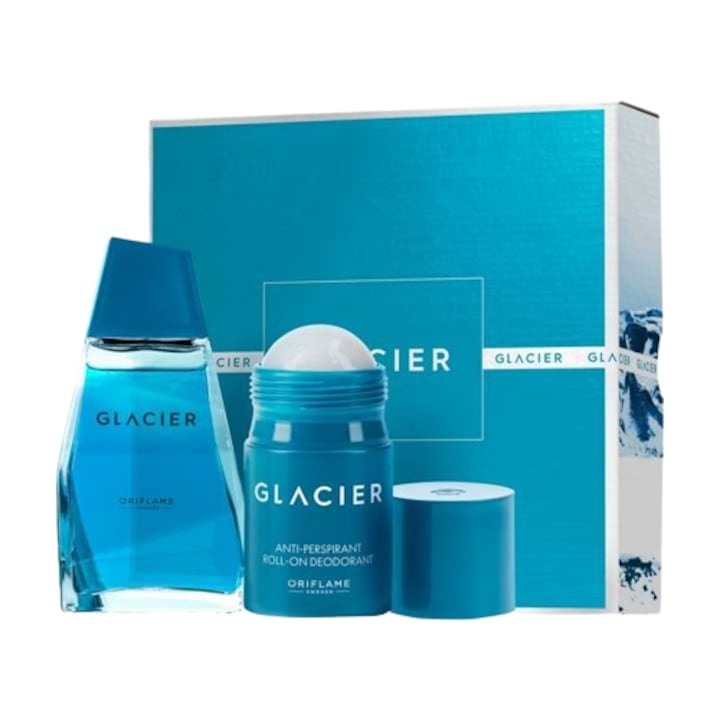 Cutie cadou Glacier pentru El, parfum 100 ml, roll-on 50 ml [2]
